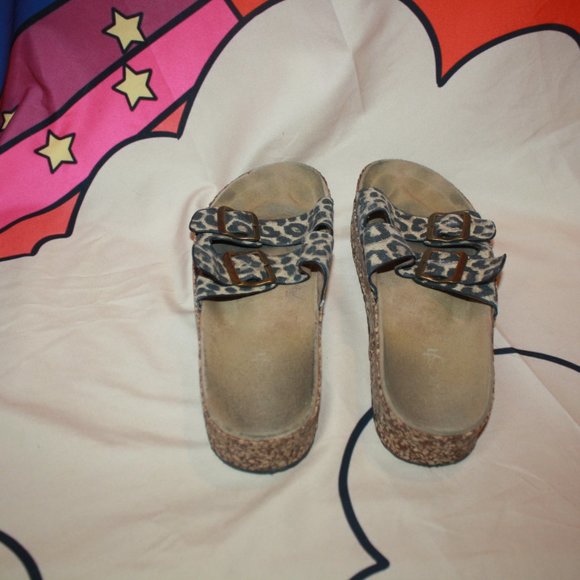 Leopard Double Buckle Slide Sandals 🌵8 - Picture 2 of 7